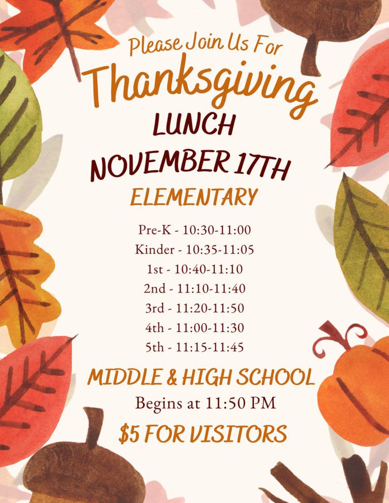 Coming Soon - Thanksgiving Lunch! Visitors Welcome